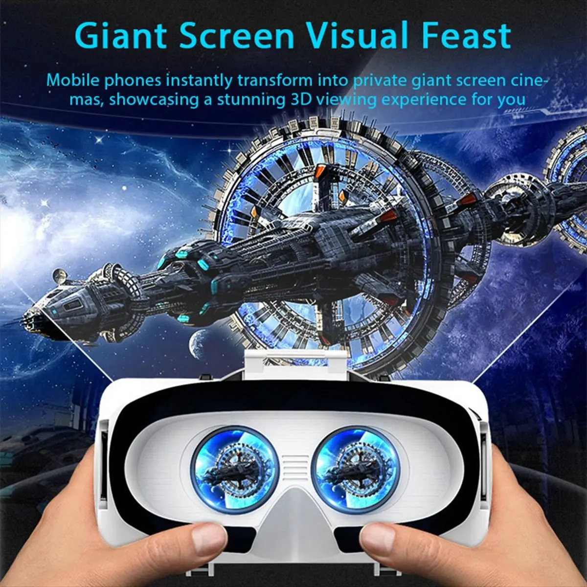 A59E 3D Virtual Reality Viar Goggles Headset Devices Smart Helmet Lenses for Cell Phone Mobile Smartphones Viewer