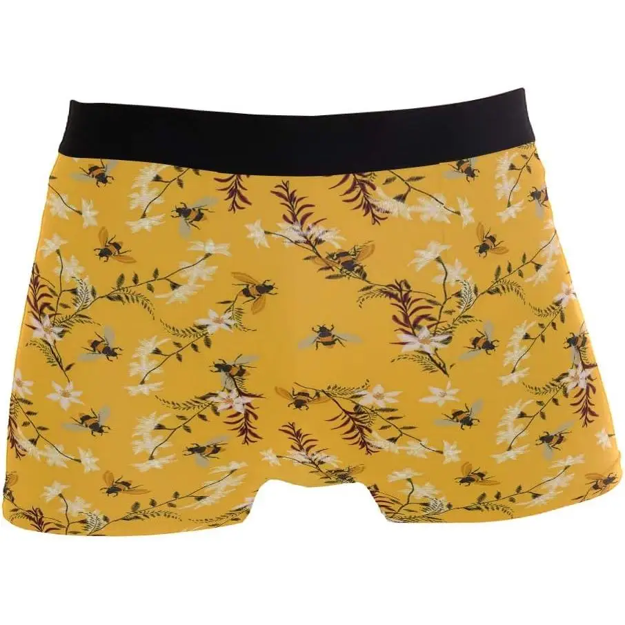 

Мужские трусы-боксеры Cute Bee, нижнее белье, дышащие эластичные трусы-боксеры с мешочком, нижнее белье S-XXL с влагоотводящей тканью