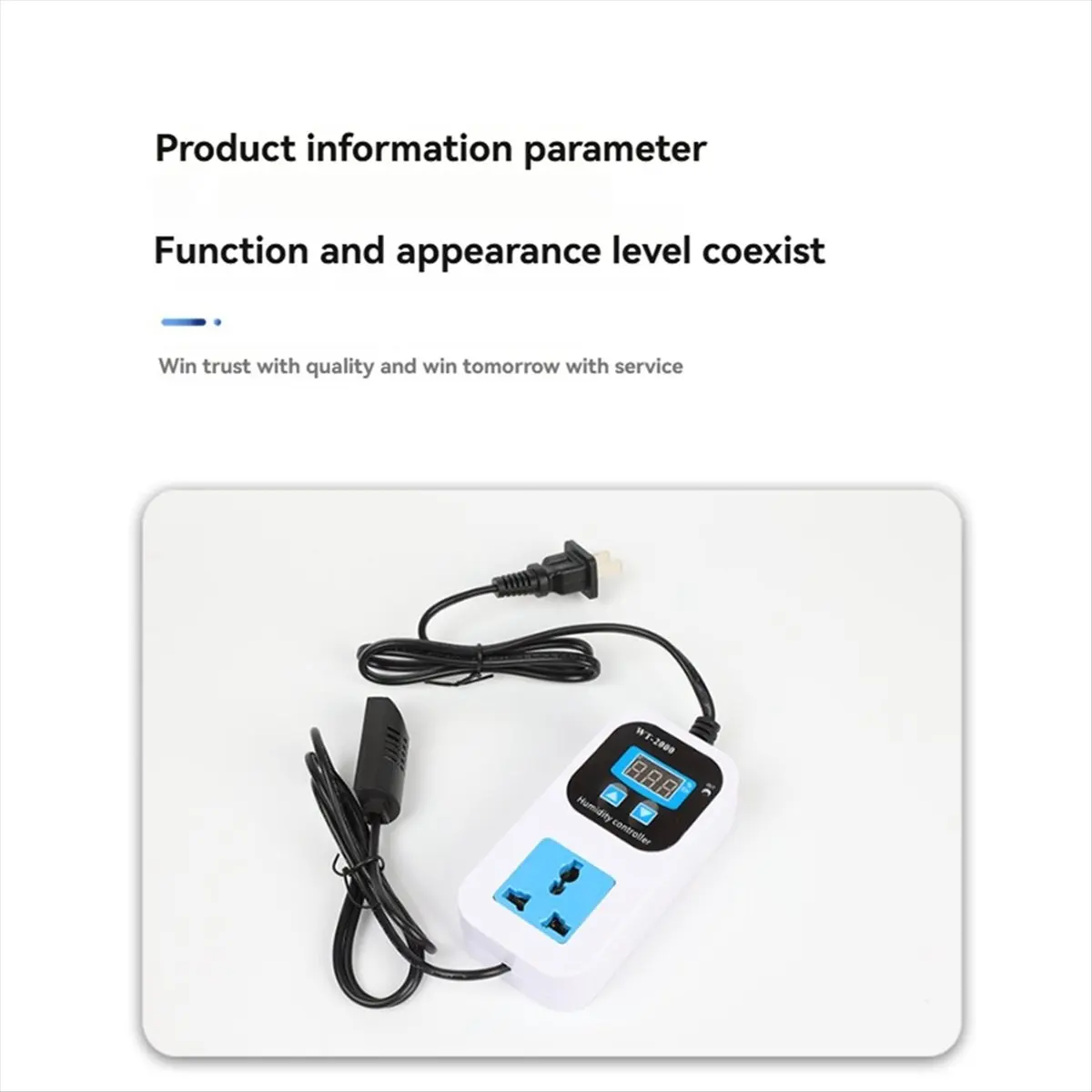 Super Sale Digital Humidity Controller, WT‑2000 110‑220V 0%-99% RH Big Range Pre-Wired Thermostat Dehumidification Switch Socket