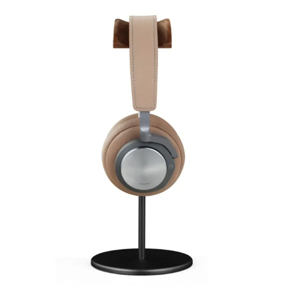 Walnut Wood Headphone Holder Solid Metal Base Table Desk Display Gaming Headset Holder Aluminum Alloy High Quality