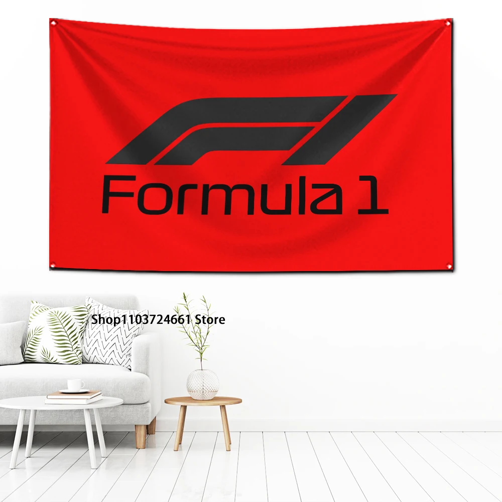 60x90cm F1 Formulas One Racing Car Flag Polyester Digital Printing Banner for Garage Wall Art Out Door Decoration