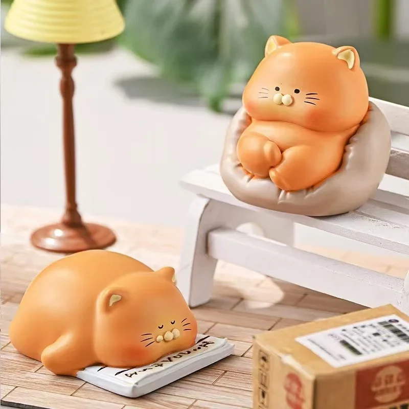 Meow Tuanzi Work Story Series Blind Box Toys, Anime Figure Dolls, Ornements de bureau, Boîte surprise, Collection de cadeaux d'anniversaire, Mignon