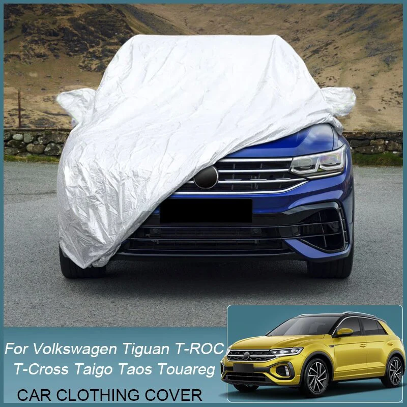 

Автомобильный чехол для Volkswagen ATLAS,TAIGO,TIGUAN,t-cross,THARU Пылезащитный автомобильный чехол, автомобильная пыль, водонепроницаемая лента, со светоотражающей полосой