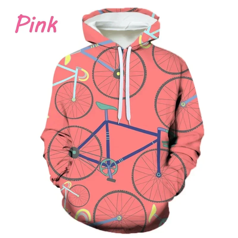 

Simple Bike Graphic Sweatshirts Fashion Cycling Sports 3D Printed Hoodies For Men Clothes Casual Streetwear Women Pullovers Tops