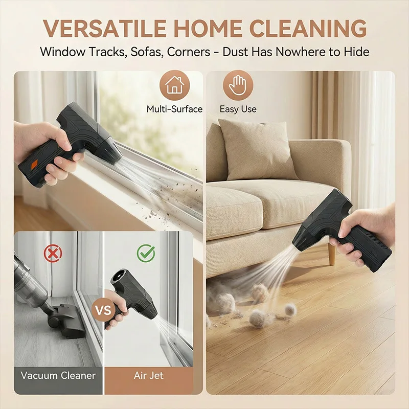 Violent Turbo Fan Brushless Handheld Small Portable Mini Rechargeable USB Fan Large Wind Dust Blower