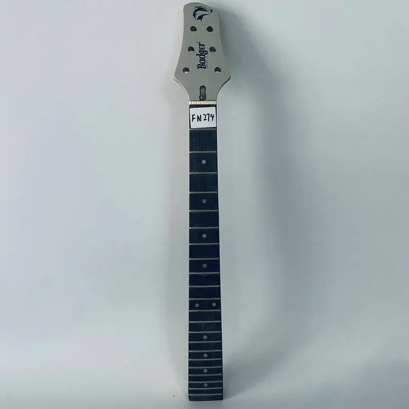 FN274 Original Genuine Badger STB013 6 String Electric Guitar Neck Silver Headstock Maple+Rosewood 22 Frets for DIY Replace