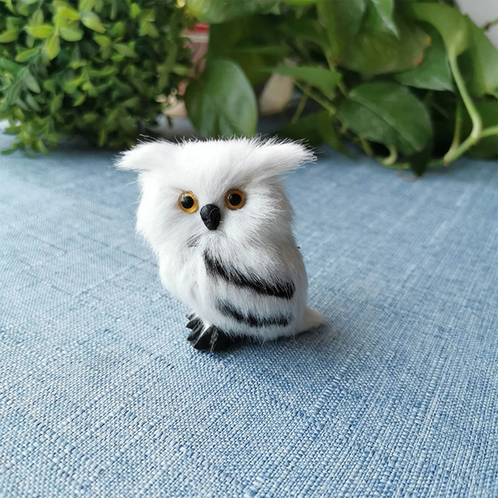 Christmas Tree Owl Hanging Ornament Faux Fur Animal Ornaments Tree Decor for Home Wall Holiday Party Decorations