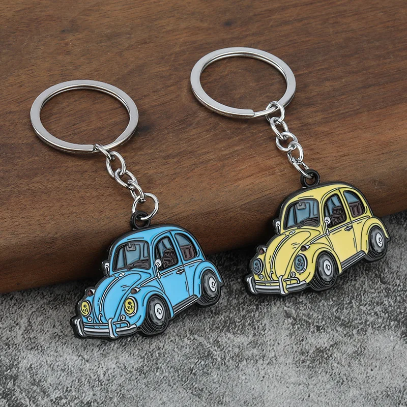 1PC Trendy Key Ring MINI Car Keychain with Cool Charm, Beetle Bug Car Keychain Decorative Accessory for Bags & Backpacks Gift view 3