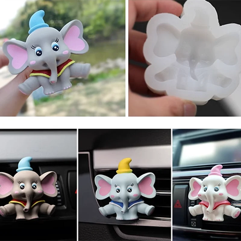 Silicone Mold Cartoon Elephant Resin Kitchen Baking Tools For DIY Chocolate Cake Fondant Moulds Dessert Pastry Decoration