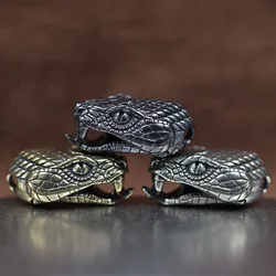 Snake Head Brass Buckle EDC Outdoor DIY Woven Paracord Survival Bracelets Supplies Accessories Retro Umbrella Rope Lanyard Beads