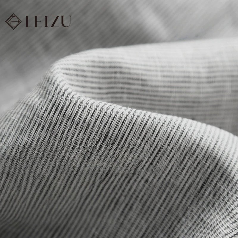 

1m/2m/3m 100% Linen Striped Fabric Premium Breathable Natural Flax for Pants, Shirts, Dresses, Home Textiles DIY Sewing Fabric