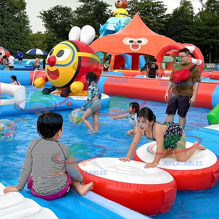 Commercial Water Park Equipment Price Inflatable Amusement Water Park with Pool