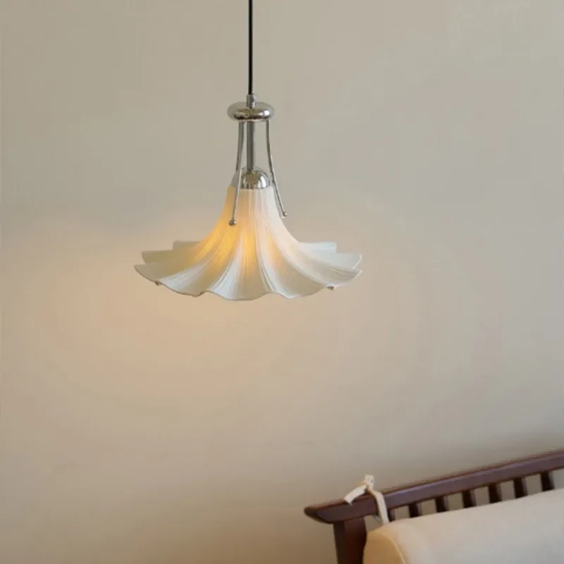 for Bauhaus Magnolia Flower Chandelier Medieval Pastoral Designer Window High End Bedroom Bedside Ceramic Pendant Light