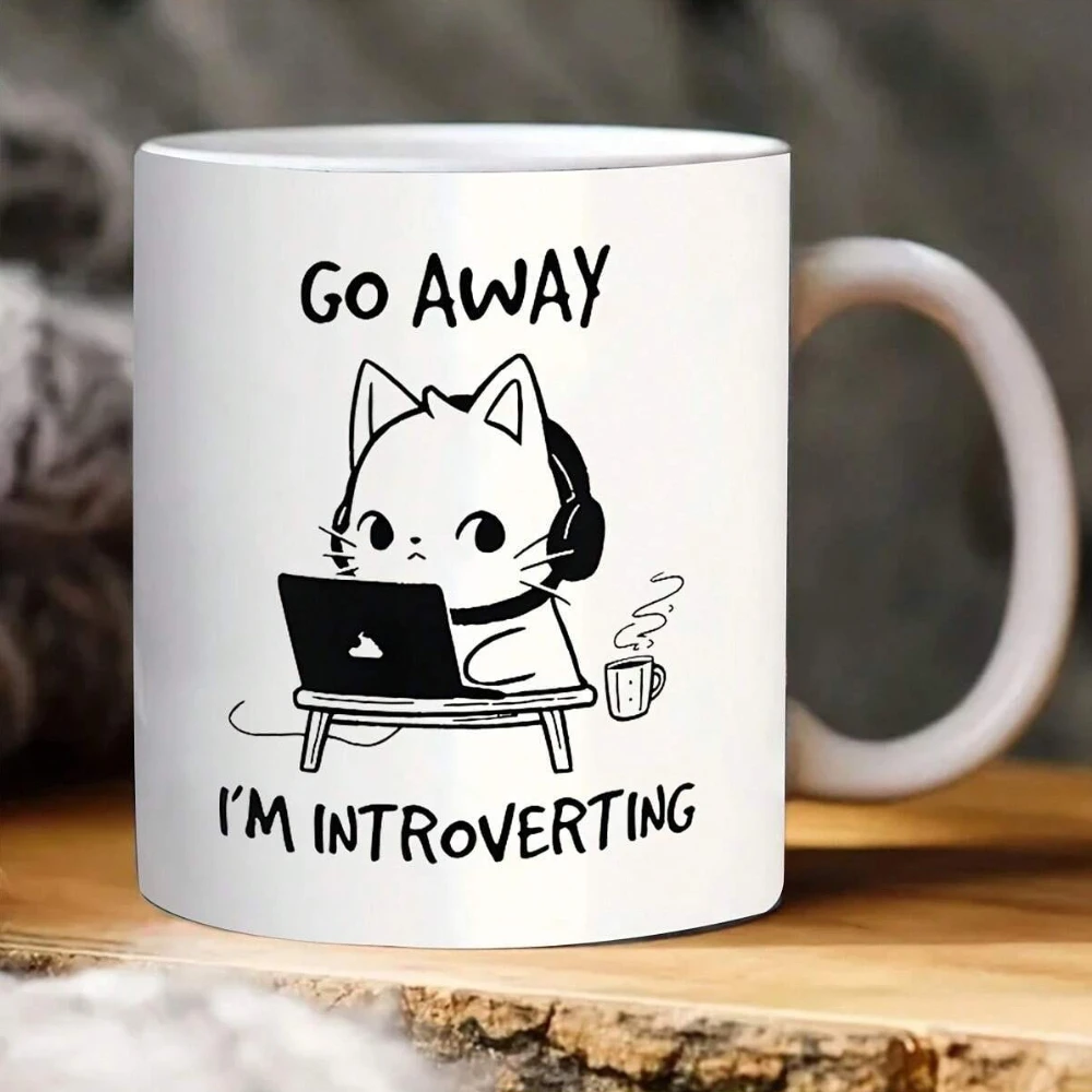 Go Away I'm Introverting Coffee Mugs, Gift For Introverts, Gift For Gamer, Cute Gaming Mug, Cute Mug For Introverts, Funny cup