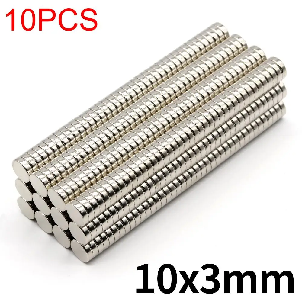 10 x 3 mm runder, superstarker Neodym-Magnet N35, leistungsstarker magnetischer NdfeB-Permanent-Kühlschrankmagnet, Imanes DIY