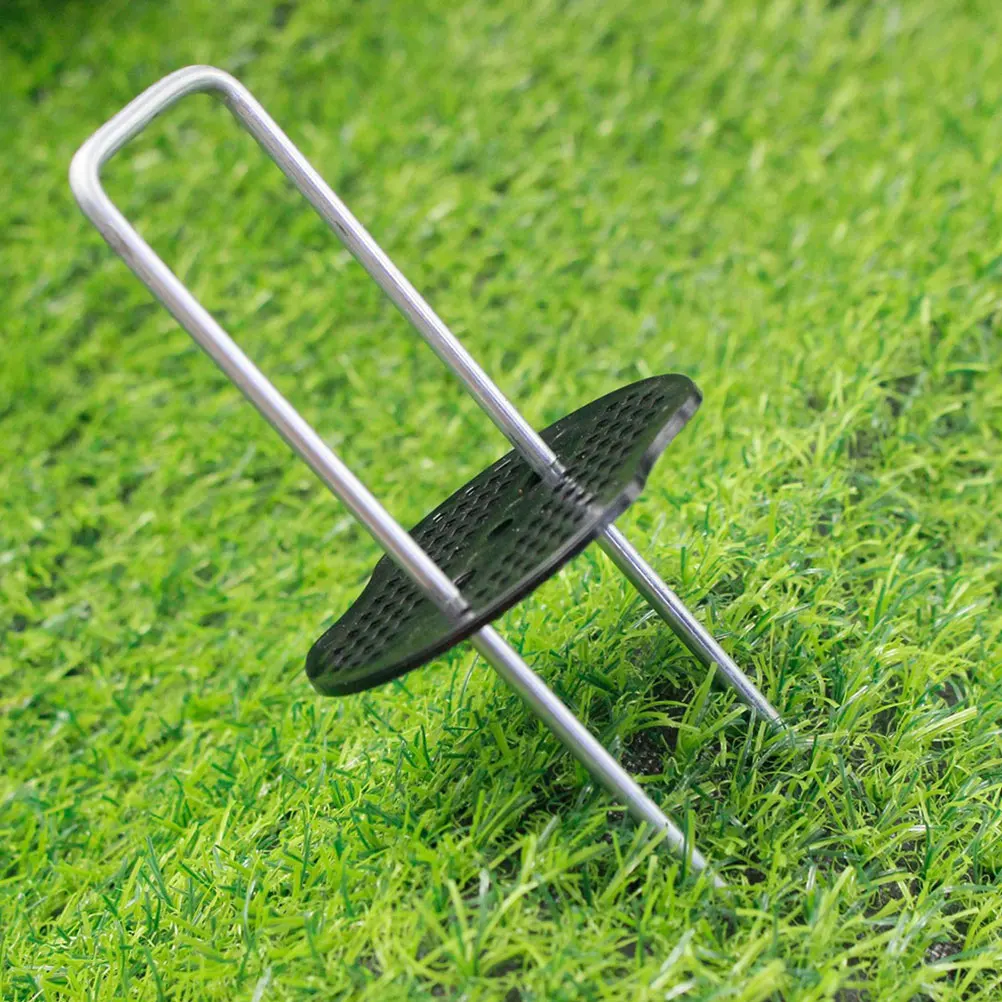 

50 Pcs Sod Nails U-shaped Turf Staples Garden Plant Fabric Stakes Lawn Fasteners Steel Ground Anchors Artificial Grass