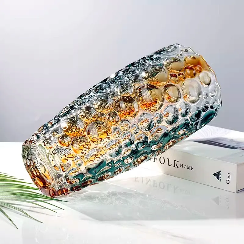 

Small-sized furniture, living room, bedroom Vase with Beaded & Bubbled Design for Living Room, Ideal for Flower Ar