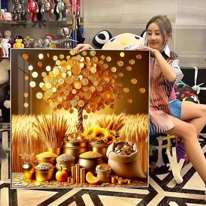 

Алмазная вышивка ручной работы: Счастливое празднование. Простой современный дизайн для гостиной и ресторана, без рамы.