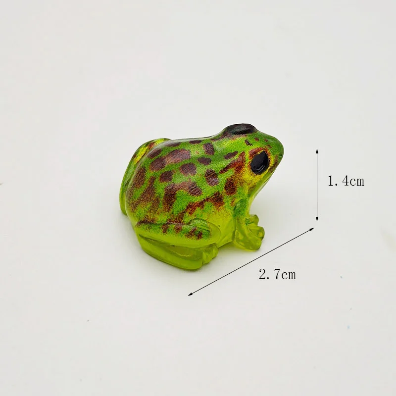 5/10 قطعة تماثيل ضفدع صغيرة من الراتنج، تتوهج في الظلام على شكل حيوانات لملحقات تزيين المناظر الطبيعية الصغيرة