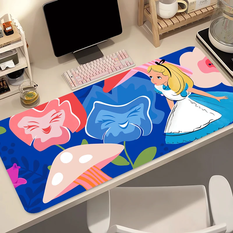 

90x40cm Mouse Pad A-Alices in Wonderland Professional E-sports Gamer Speed Gaming Rubber Keyboard Pad Notbook Desk Mat Mousepad