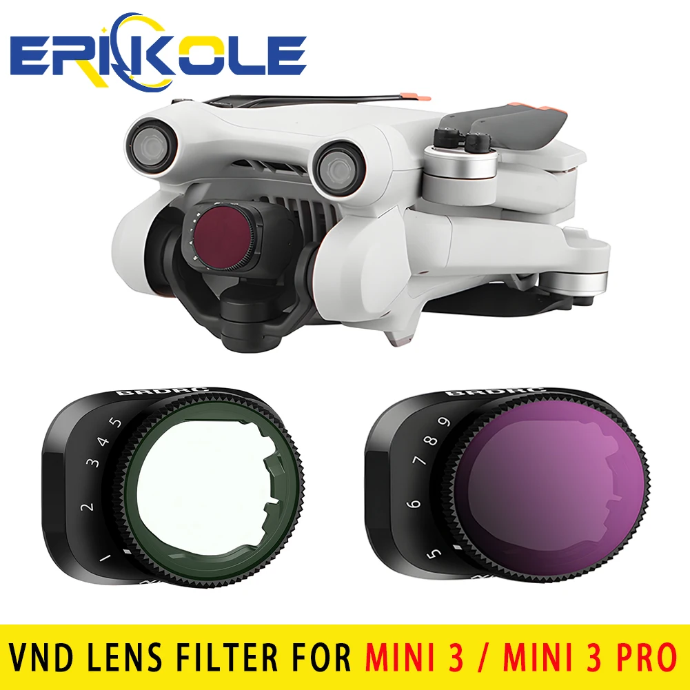 

ND Filters Kit for Dji Mini 3 Pro Drone Accessories, Adjustable ND(1-5/6-9 stops) VND Lens Filter Compatible: Mini 3 / 3 Pro