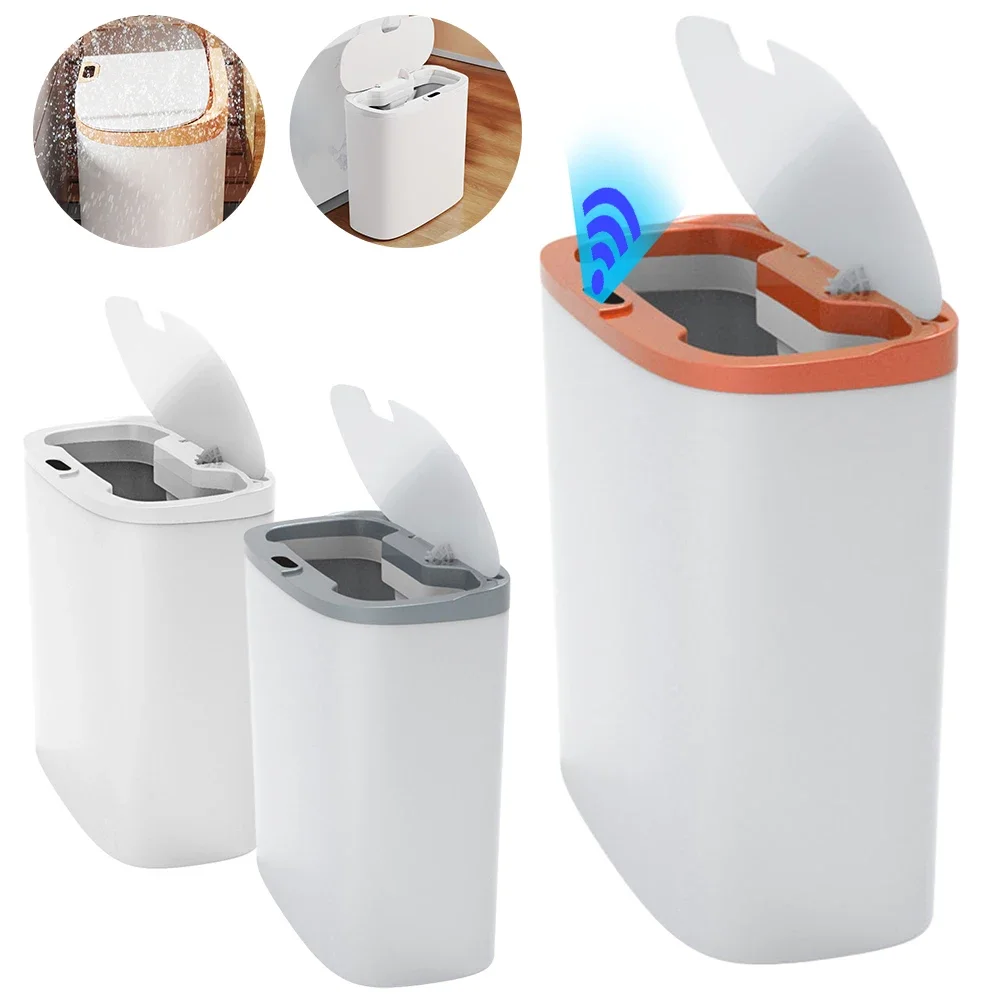 Sensor Trashcan Smart Trash Can Bathroom Automatic Wastebin Smart Trash Bin Wastebasket for Kitchen Toilet Garbage Bucket