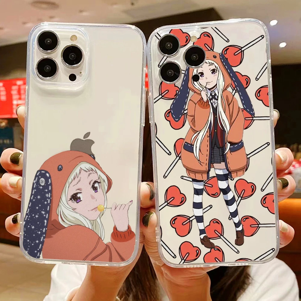 Anime Kakegurui Jabami Yumeko coque  Clear Transparent phone case for iPhone 11 12 13 mini pro XS MAX 8 7 6 6S Plus X SE XR