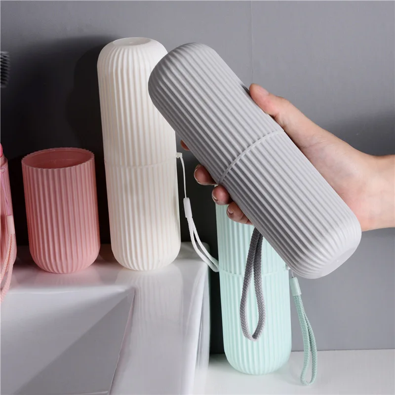 1Pc Portable Toothbrush Cup Bathroom Toothpaste Holder Storage Case Box Organizer Travel Toiletries Storage Cup New Creative 1Pc