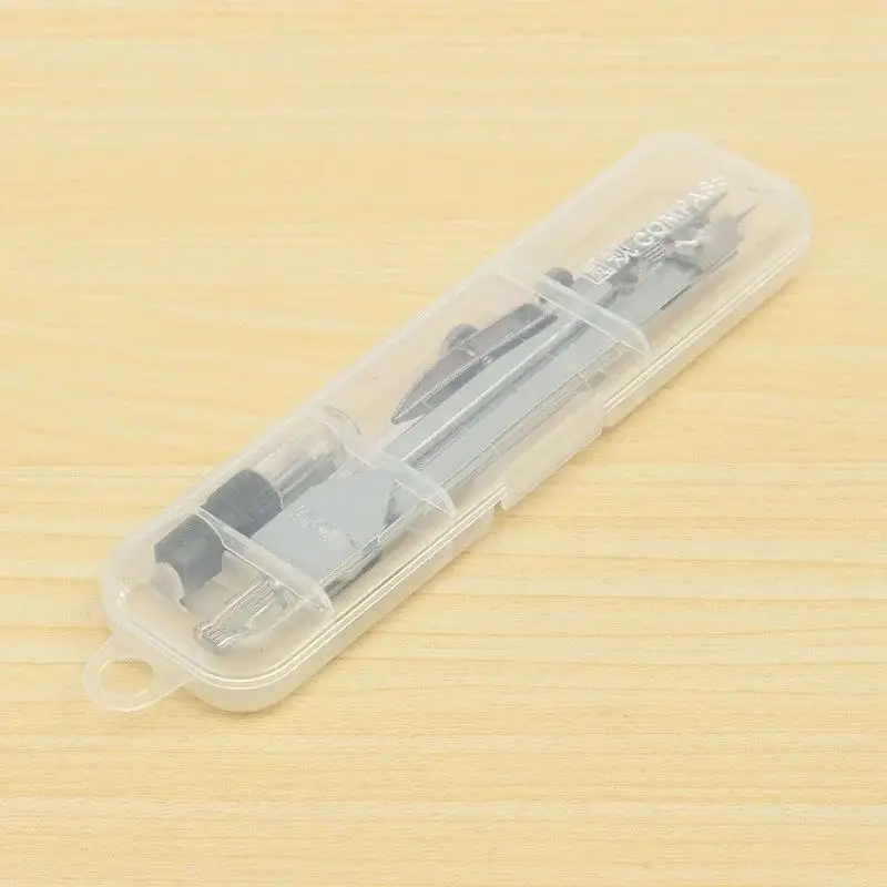 Metal Drafting Tools Drawing Math Geometry School Compasses Set with Pencil Refill Stationery Students Educational Supplies