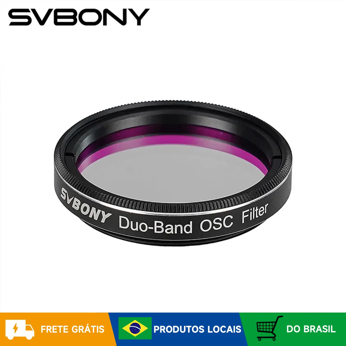Filtro de telescópio Svbony SV220, H-Alpha e OIII, filtro nebuloso de banda dupla de 7 nm de 1,25 "/2", para câmeras coloridas de um tiro montadas