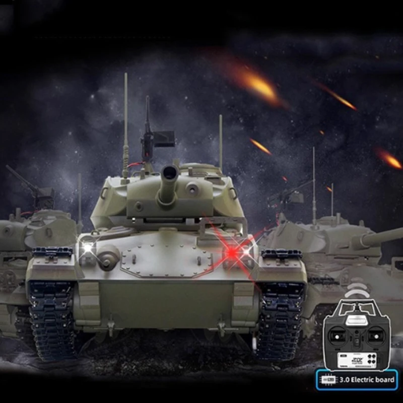 M24 1/16 RC Tank 2.4GHz Remote Control Lightweight Racing Tracked Armored Vehicle Electronic Toy Tank Simulation Model