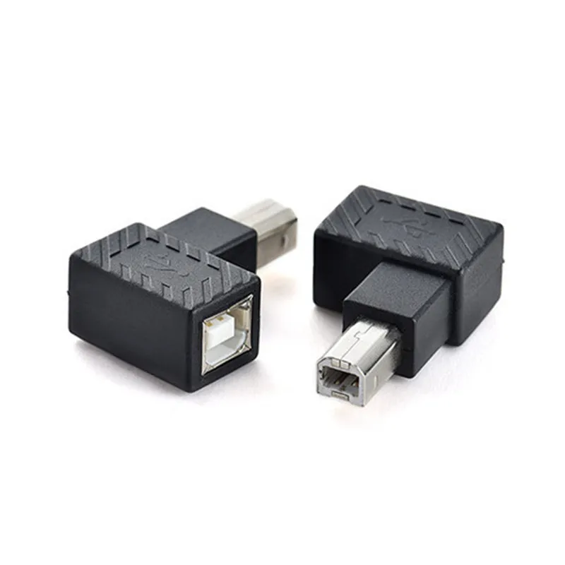 USB 2.0 Type B Print Adapter 90 Degree Up Down Left Right Angle Plug Extender Jack Male To Female Converter for Printer Scanner