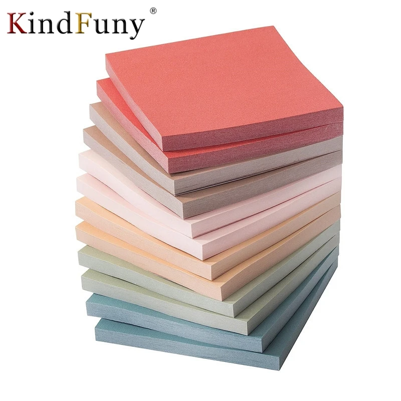 12Pads 7.5*7.5 Notepad Index Sticky Notes Kawaii Stationery Supplies Note Stationery Office Accessories Notebook Scratch Paper