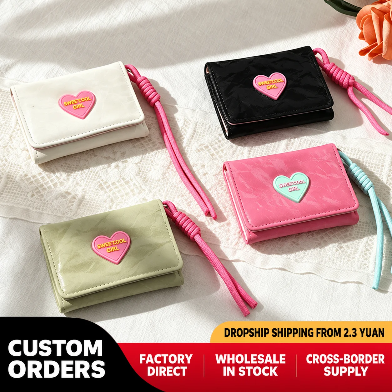 Card Slot Wallet Color-Block Wrist Lanyard Wallet Compact Wallet Snap-Closure For Pocket Casual Outings Small Handbag