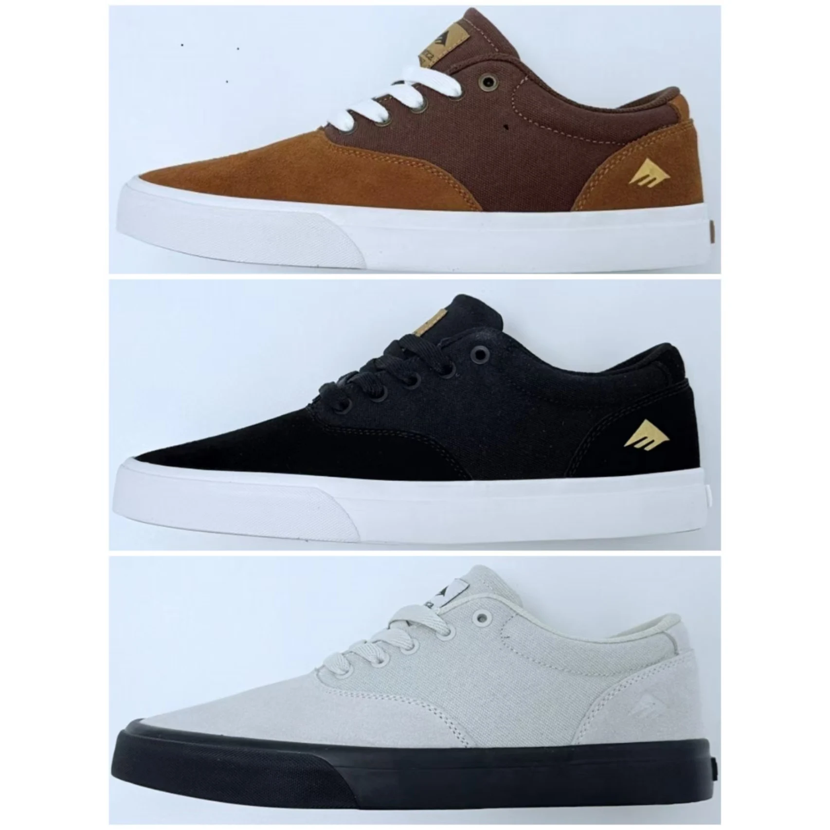 Zapatos Profesionales de Skateboarding Emerica SLIM Classic de Caña Baja, Resistentes al Desgaste, Antichoque, de Gamuza Sint...