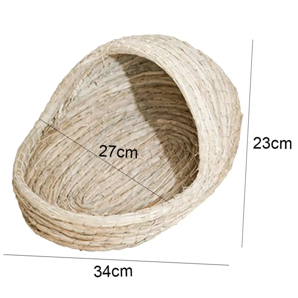 Cat Bed Woven Sleeping Bed Cat Scratch Rattan Natural Grass Bed Slipper Shape Rabbit Hamster Squirrel Mat Guinea Pig Nest House