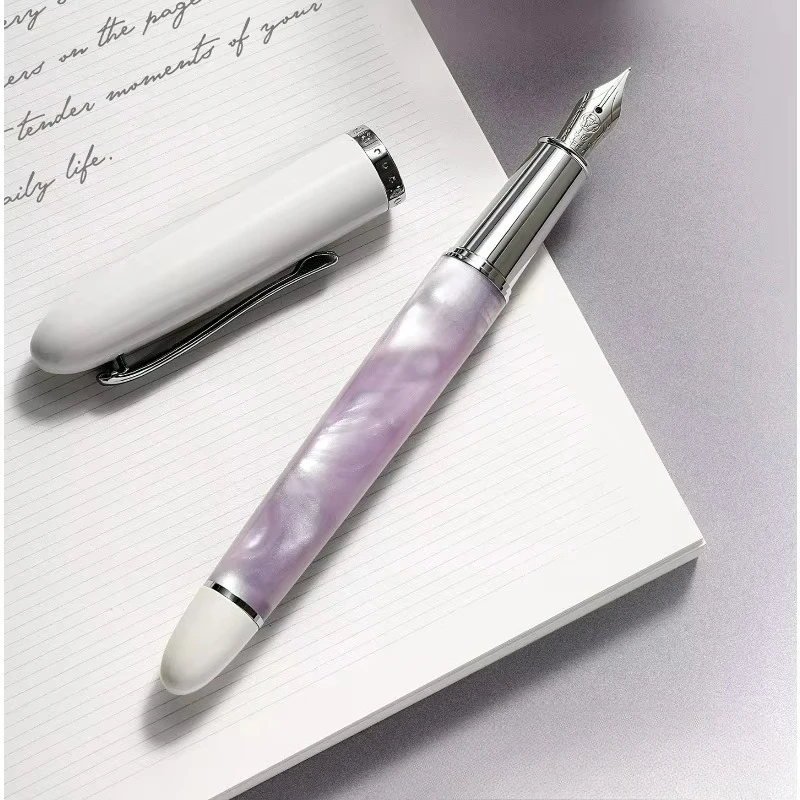 New RIIMOO 506 Acrylic Micro Light Series Pen High Beauty Grape Purple Exquisite Student Adult Writing Practice Gift Pen