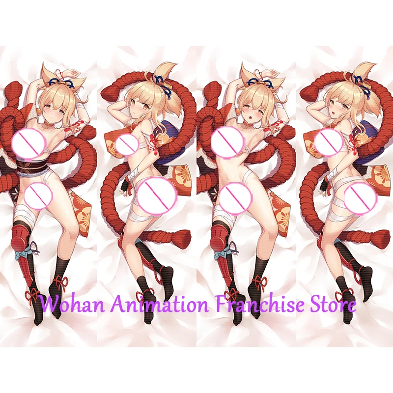 

Dakimakura Anime Pillow Cover Yoimiya Halloween Christmas Decoration Double-sided Print Life-size