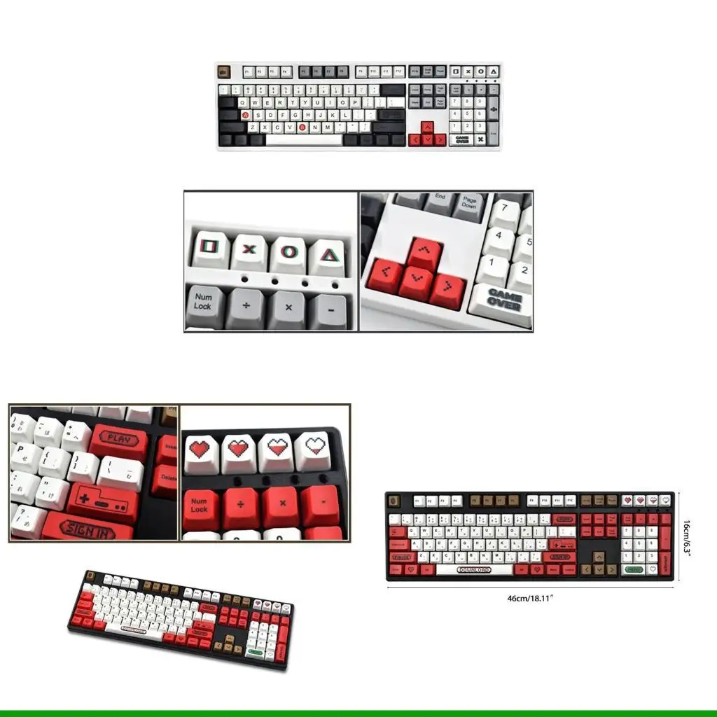 U55C Keycap Cherry Profile PBT Dye Sublimation for Mechanical Keyboard 108Keys