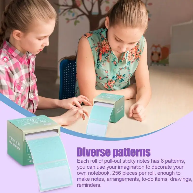 Teacher Sticky Notes 256 Sheets Pull Out Writing Notes Cute Sticky Note Tape Small Note Pads For Painting Notes Message Helper
