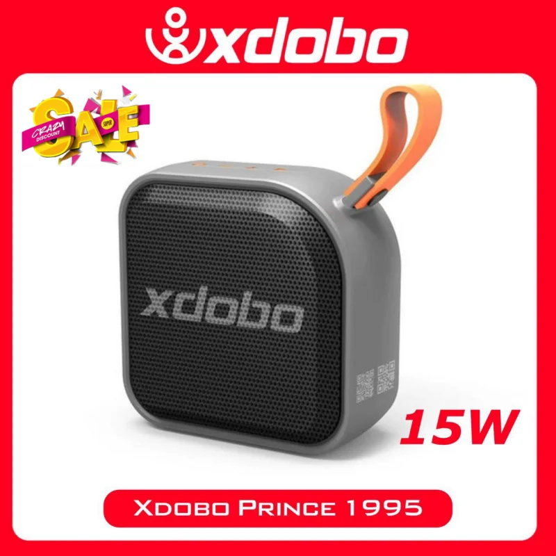 Xdobo Prince 1995 15W Mini Portable Wireless Bluetooth Speakers BT 5.0 Audio Outdoors IPX7 Waterproof Column Super Bass Player