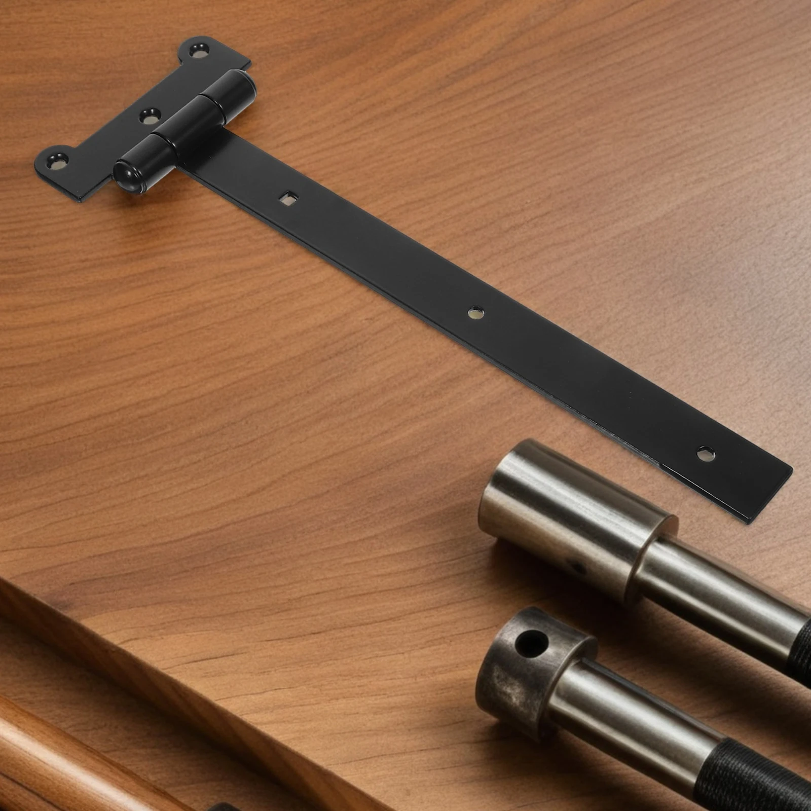 

1pcs T Shaped Hinges Heavy Duty Black For Gate Garden Door Cabinet Window Box Silent Bearing Durable Hardware Hinges