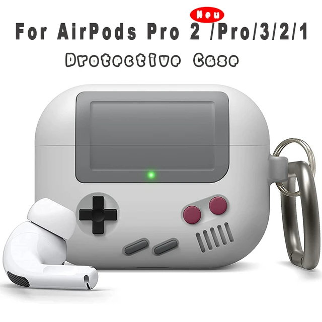 アップルairpodsプロ2 3ケースカバークラシックレトロゲームシリコン保護ケースゲームハンドヘルドコンソールfundaシェル -  AliExpress