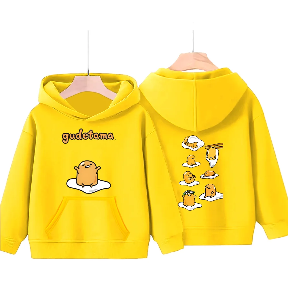 

Cartoon Cute Anime Children's Hoodies Sanrio Gudetama Casual Sweatshirts Creative Fashion Graphic Cozy Popular Daily Pullovers