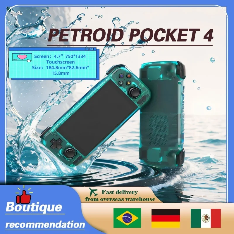 

Портативная игровая консоль Retroid Pocket 4 RP4, 4,7-дюймовый сенсорный экран, 5000 мАч, Android 13 4G + 128G, Wi-Fi 6,0, Bluetooth, детские подарки