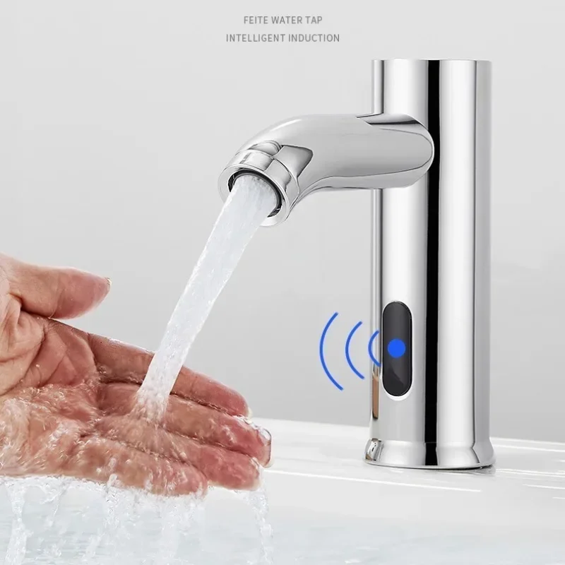 Touchless Automatic Bathroom Wash Basin Mixer Faucet Stainless steel Water Tap Sensor Infrared Sensor Faucet