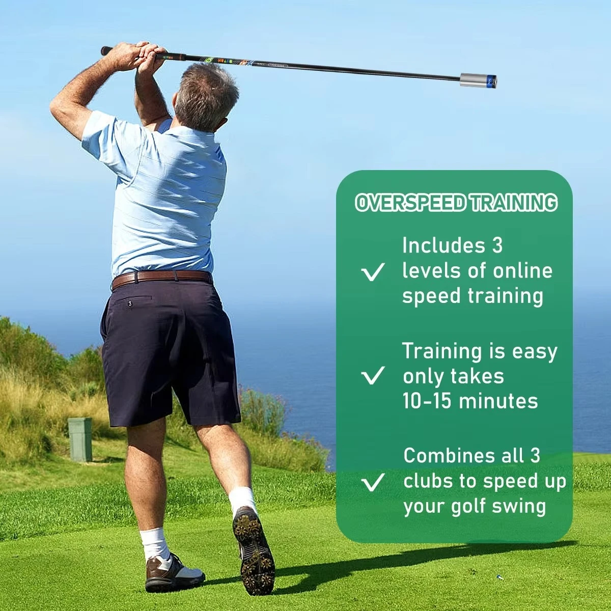 Adjustable Weighted Golf Sound Swing Trainer Warm up Golf Practice Stick Practice Club Equipment