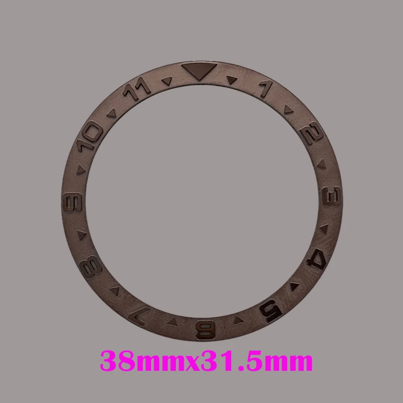 38mm*31.5mm Flat Metal Watch Bezel Insert Rings Fits SKX007 SKX009 SKX011 SRPD Watch Cases NH35 NH36 Movement Watch Parts