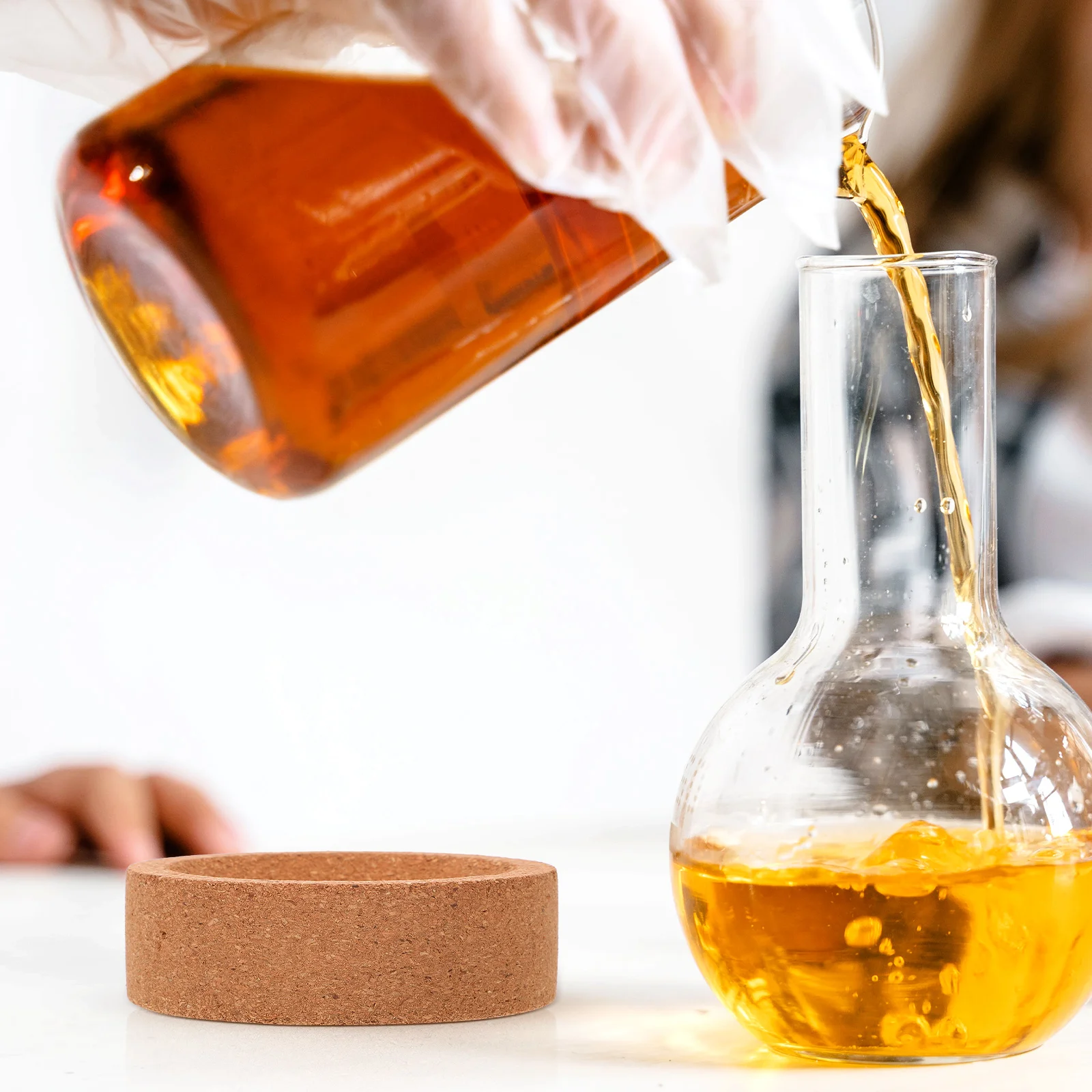 Round Bottom Holder 100mm Cork Pad for 150ml 250ml Flask Lab Stand Heat Resistant Chemical Experiment Teaching Equipment Round