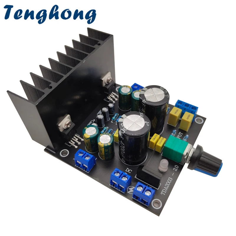

Tenghong 1 шт. TDA2003 усилитель мощности аудио плата 2X10 Вт 2,0 двухканальные стерео усилители звука с переключателем динамик домашний кинотеатр